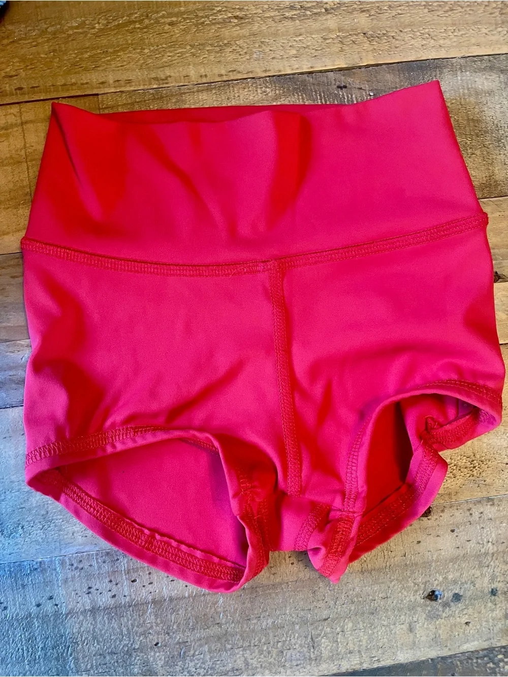 Five Dancewear High-Waist Red Dance Shorts Child Medium